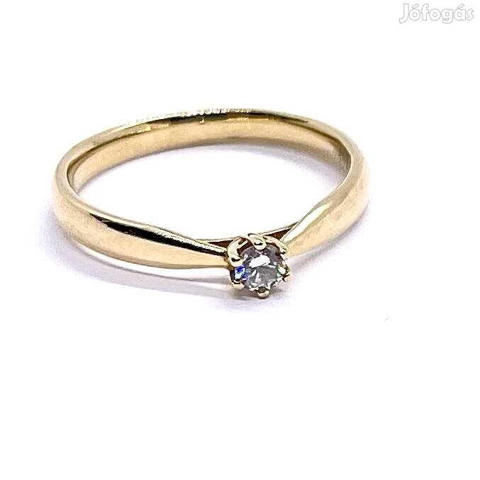 14k solitaire 0.2ct gyémánt gyűrű