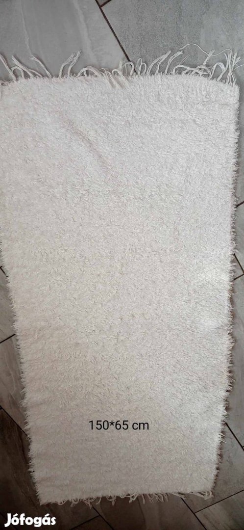 150*65 cm Fehér sloghy szőnyeg 
