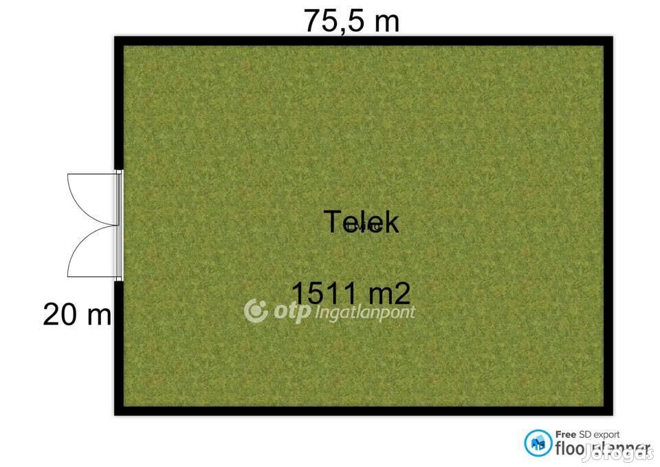 1511 nm-es telek eladó Kaba