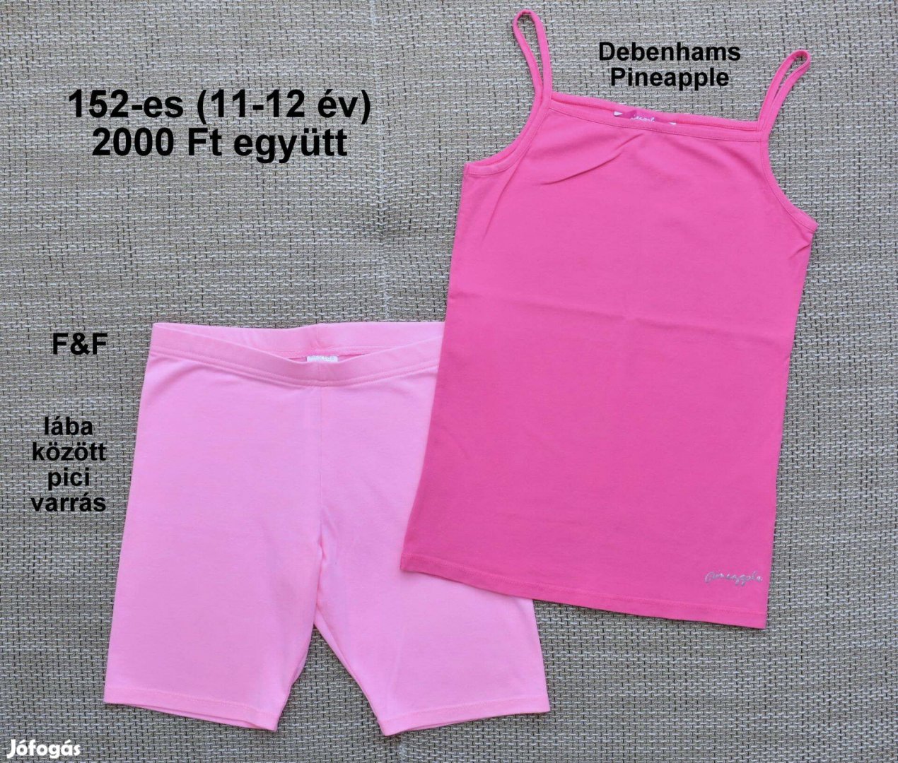 152-es (11-12 év) lányka nyári trikó, rövidnadrág, tunika, fürdőruha