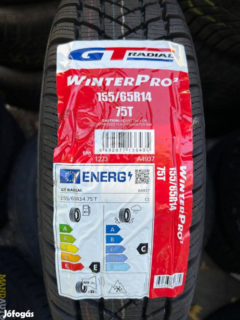 155/65R14 Gtradial Winterpro2,Új téligumi