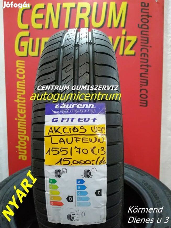 155/70r13 Laufenn nyári gumik. 13.500 Ft