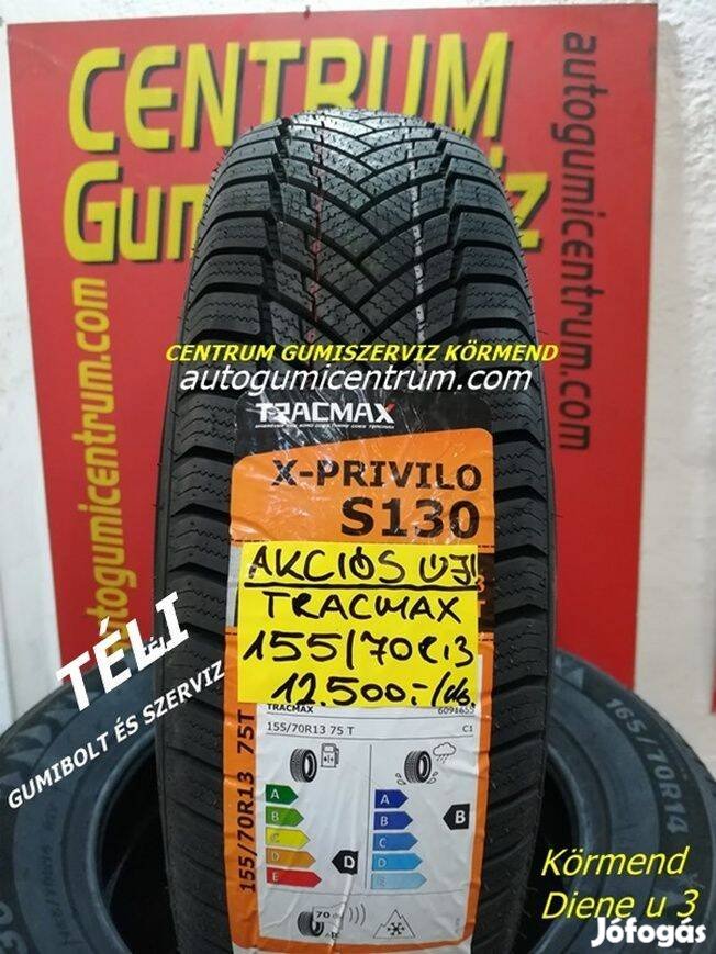 155/70r13 téli gumi újak -Tracmax. 12.500 Ft