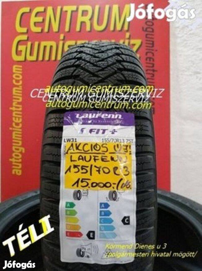 155/70r13 téli gumi újak - Laufenn. -15.000,-