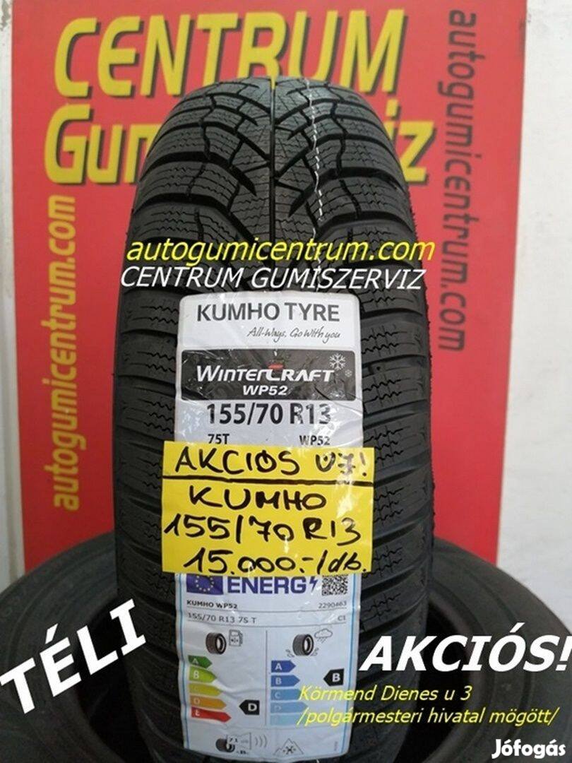 155/70r13 új Kumho téli gumi -2db