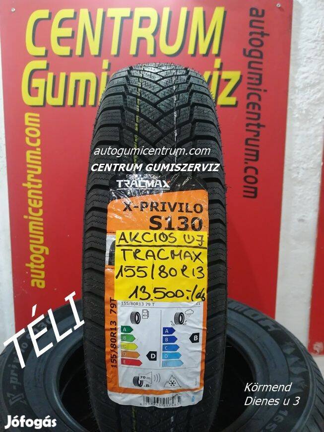 155/80r13 téli gumi újak -Tracmax. 13.500 Ft