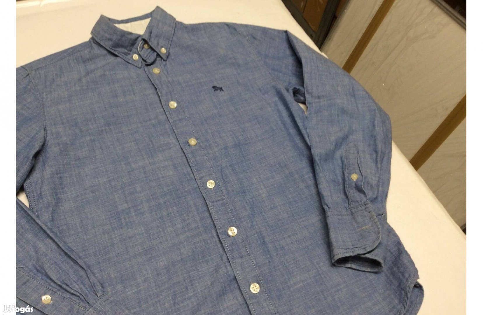 158-as fiú ing H&M hosszú ujjú kék ing alkalmi szép ing