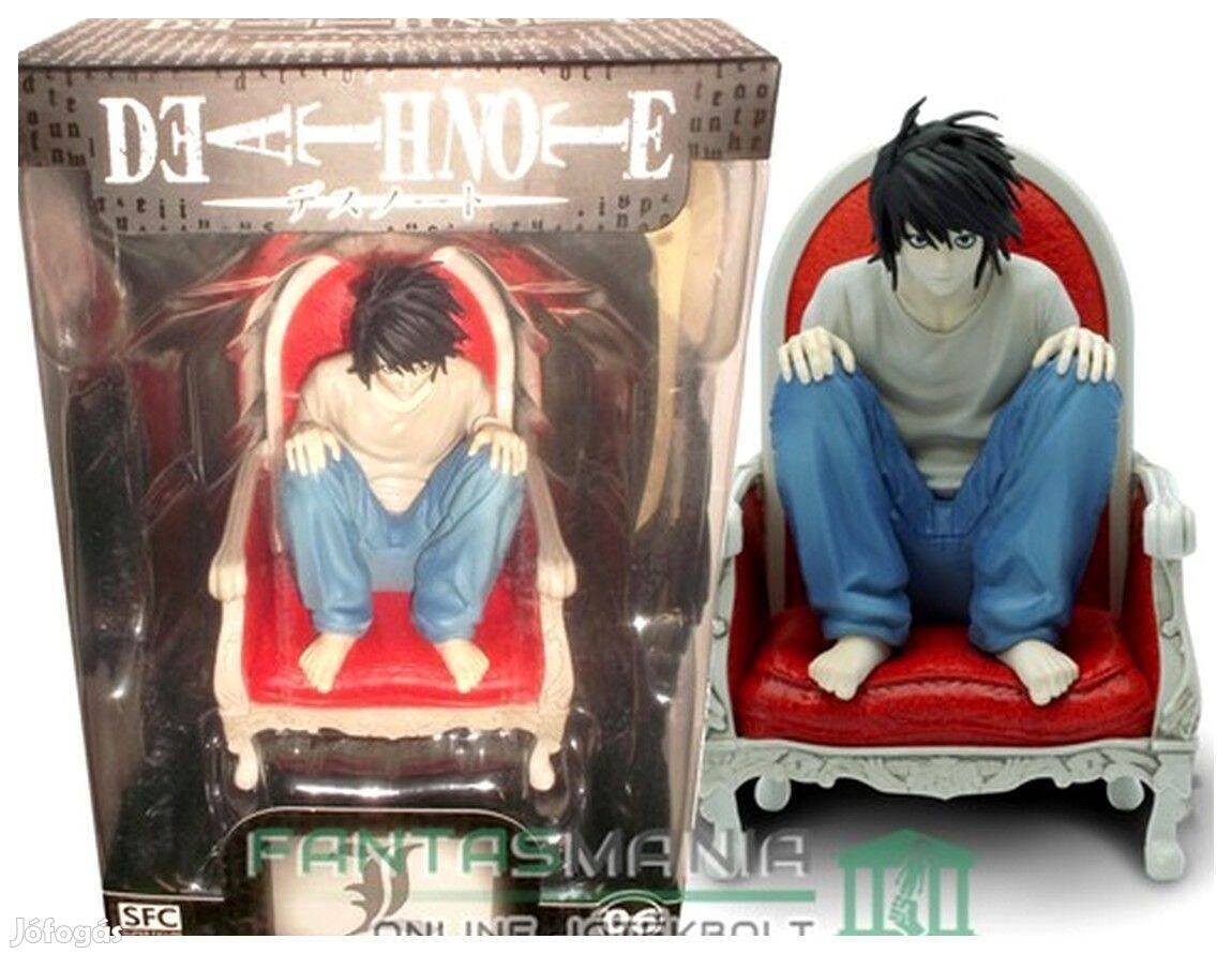 15-16cm Anime figura Death Note anime - L figura széken guggoló pózban