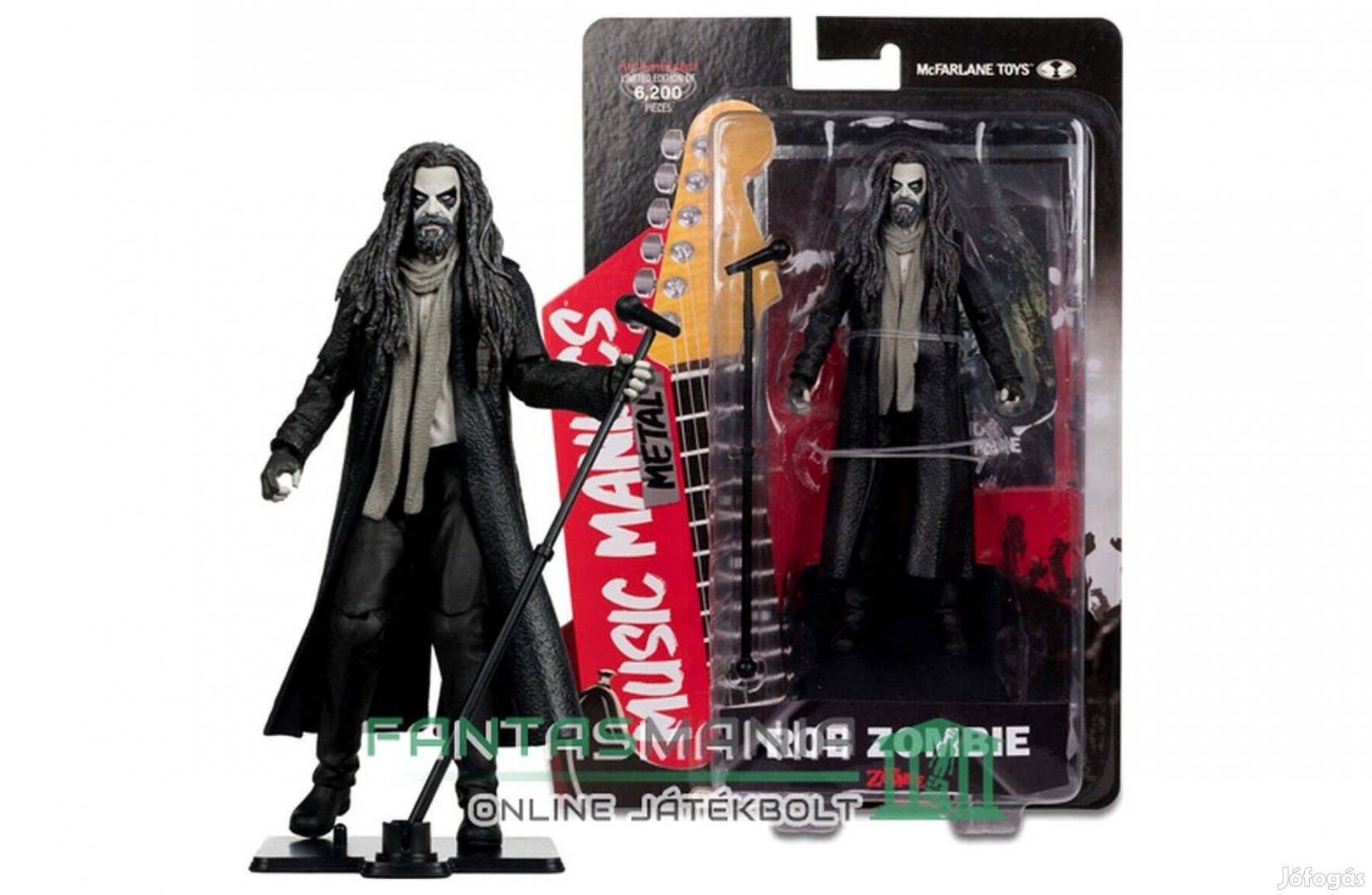 15-16cmes Mcfarlane Metal Music Maniacs: Rob Zombie: Dracula figura