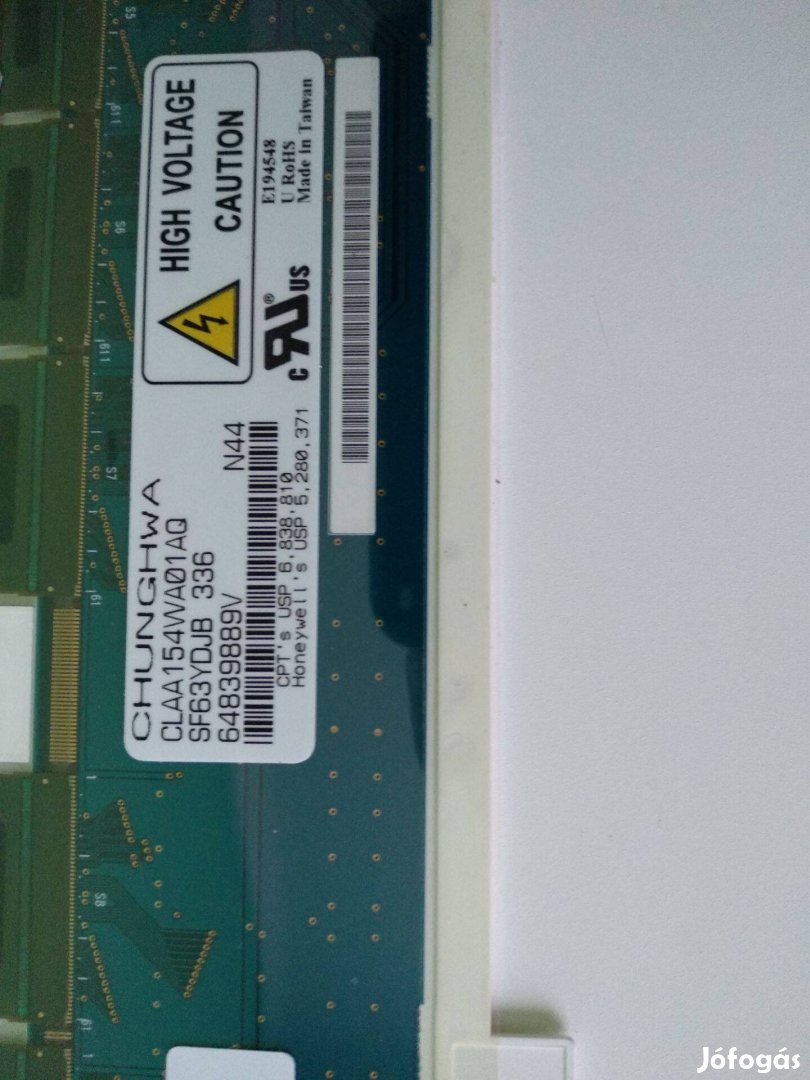 15.4" 30 pin CCFL bontott laptop kijelző 1280*800 felbontással eladó