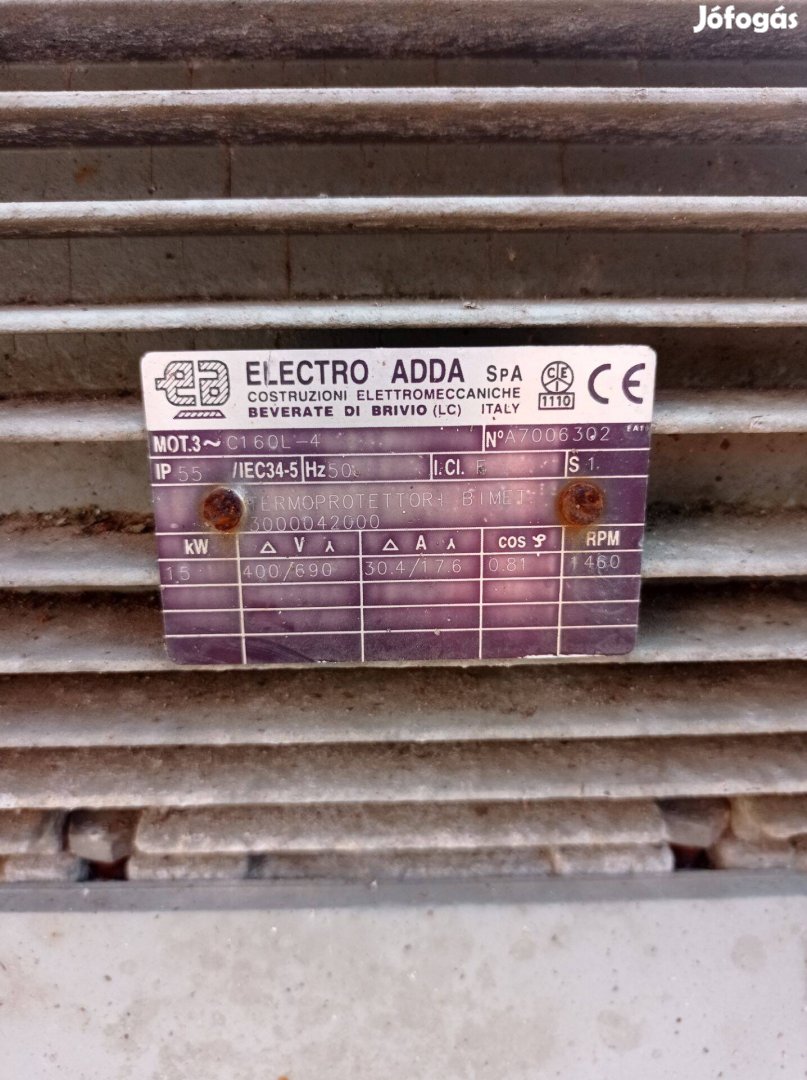 15 KW Villany Motor Eladó 2DB