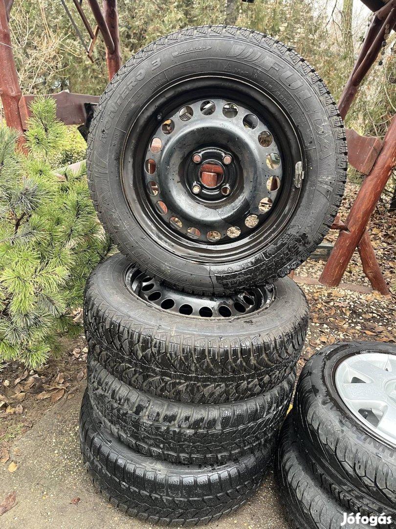 15" 4x100 Opel lemezfelni szett téligumikkal!