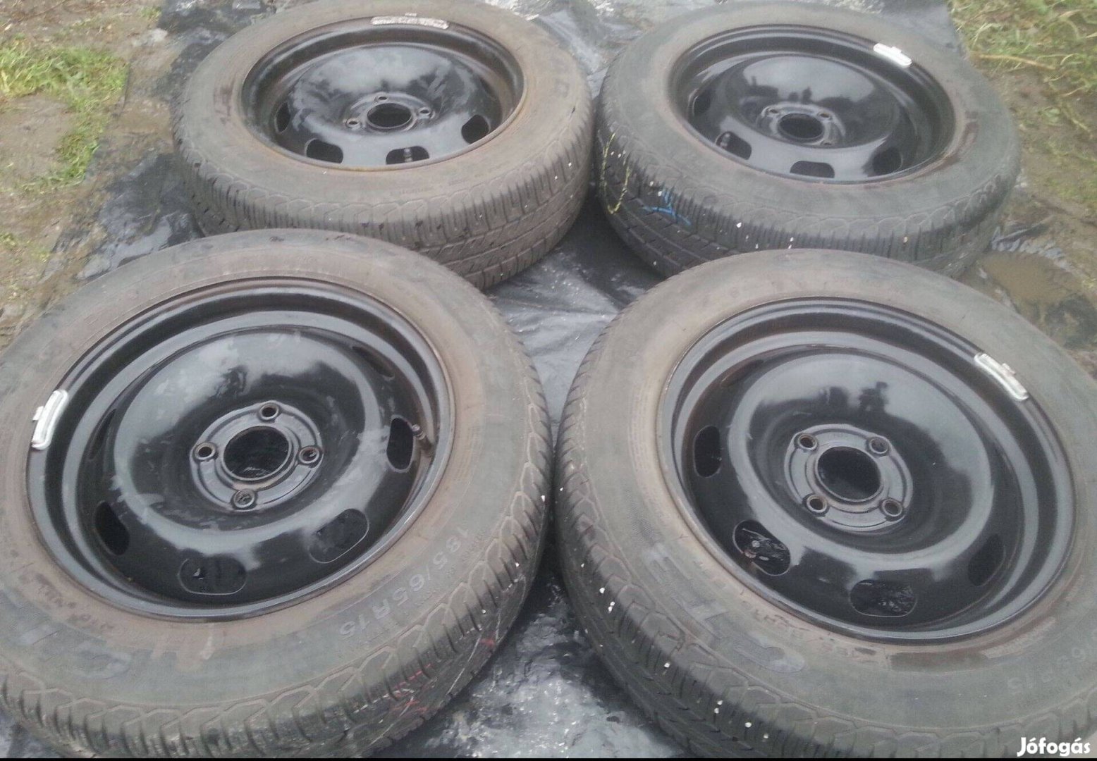 15" 4x108 gyári Citroe/Peugeot lemezfelni nyári gumival