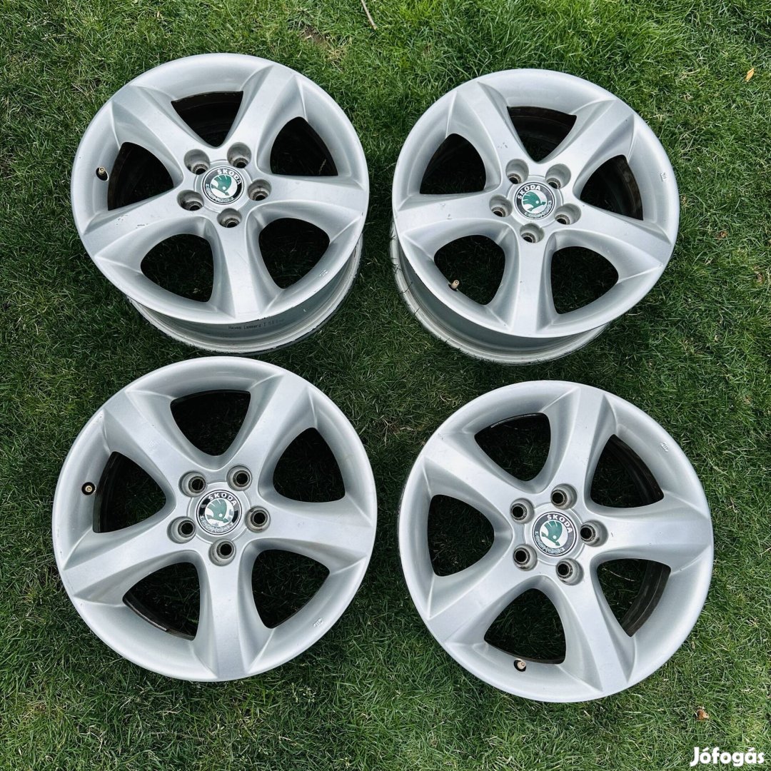 15" 5x100 6J ET43 Skoda alufelni eladó! Akár gumival is