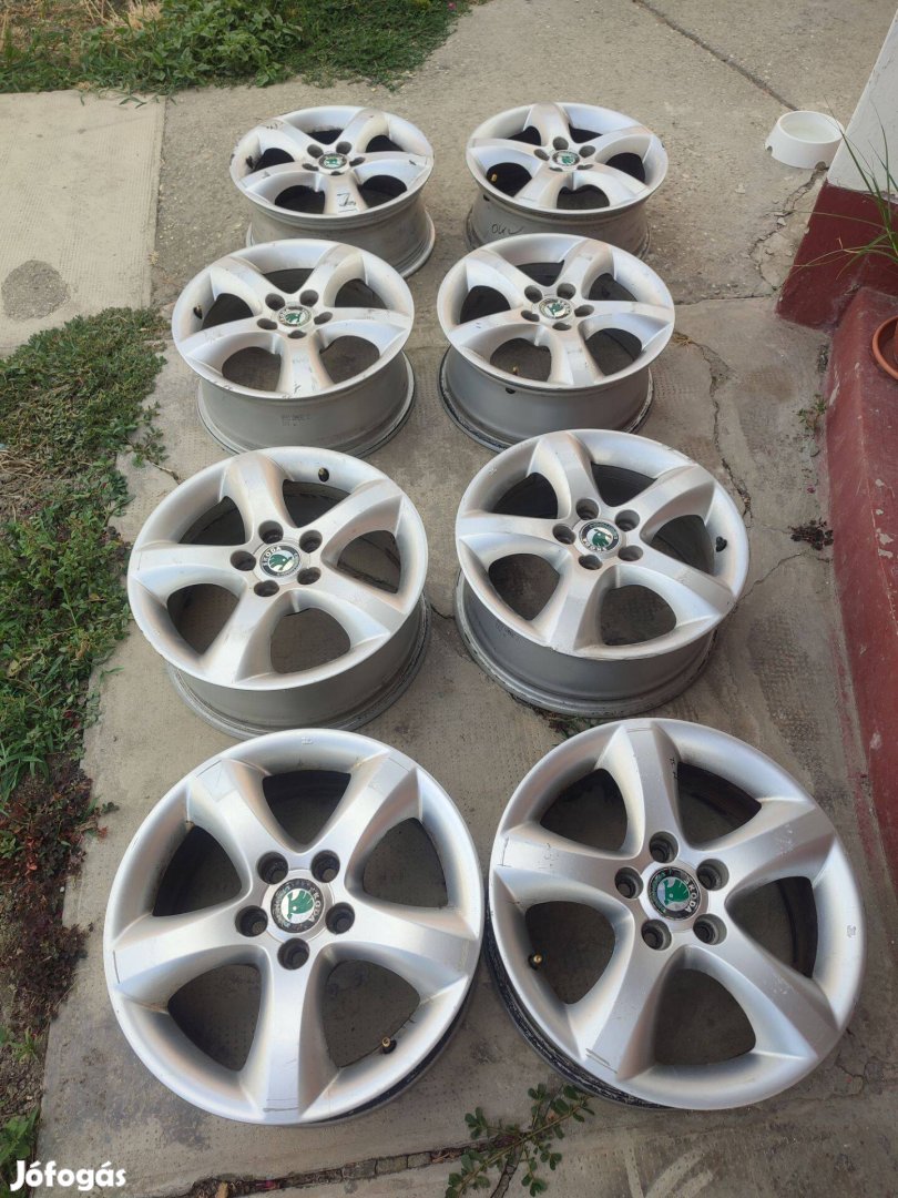 15" 5x100 Skoda Fabia alufelni garnitúrák eladoak