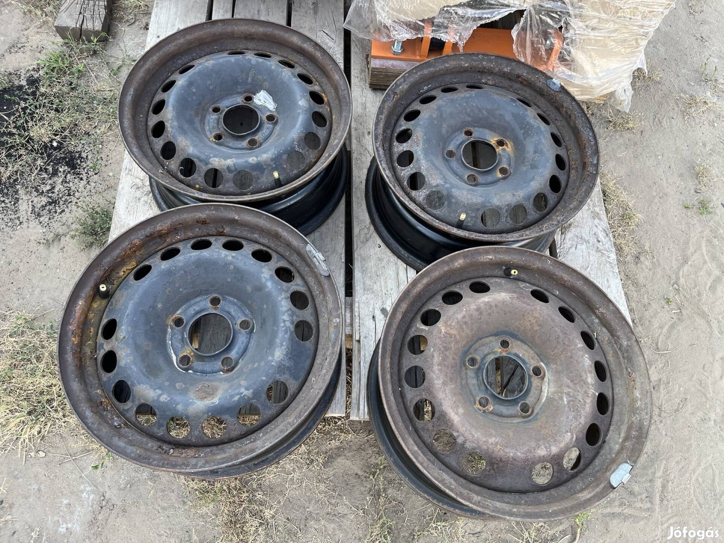 15" 5x110 Opel lemezfelni szett 5e/4db