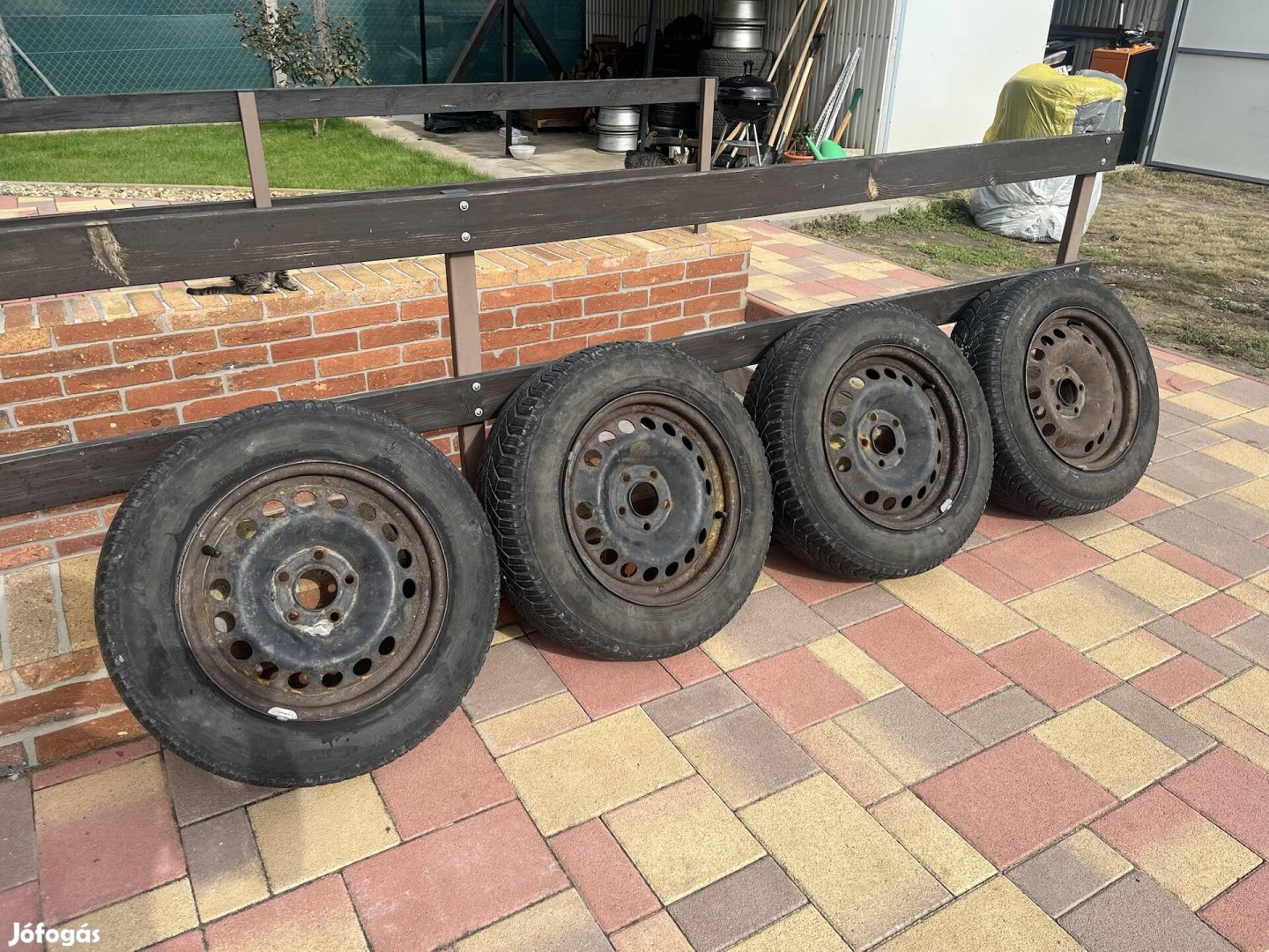 15" 5x110 Opel lemezfelni szett téligumikkal!