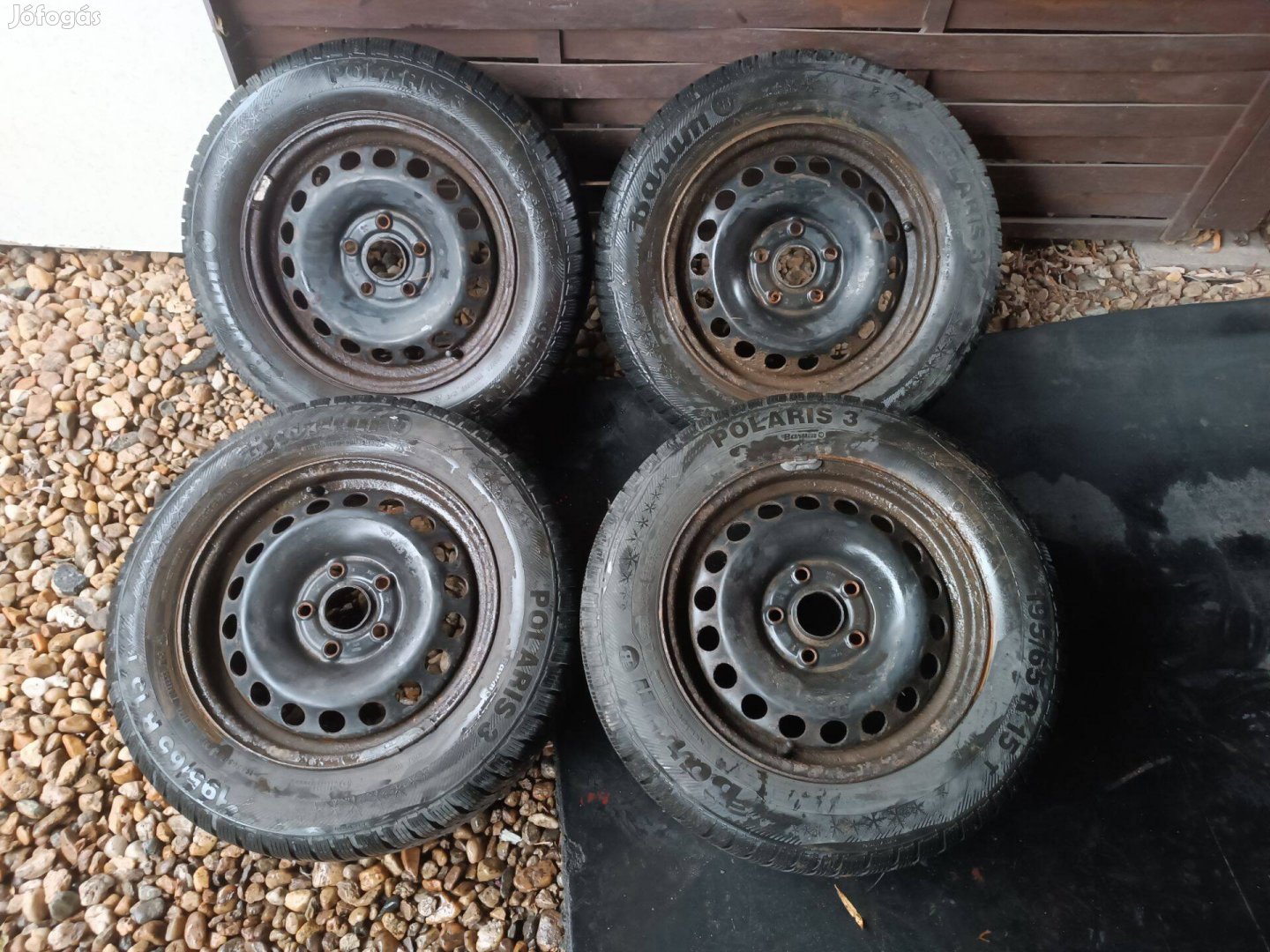 15" 5x112 Gyári Audi,VW ,Skoda lemezfelni téligumival eladó!