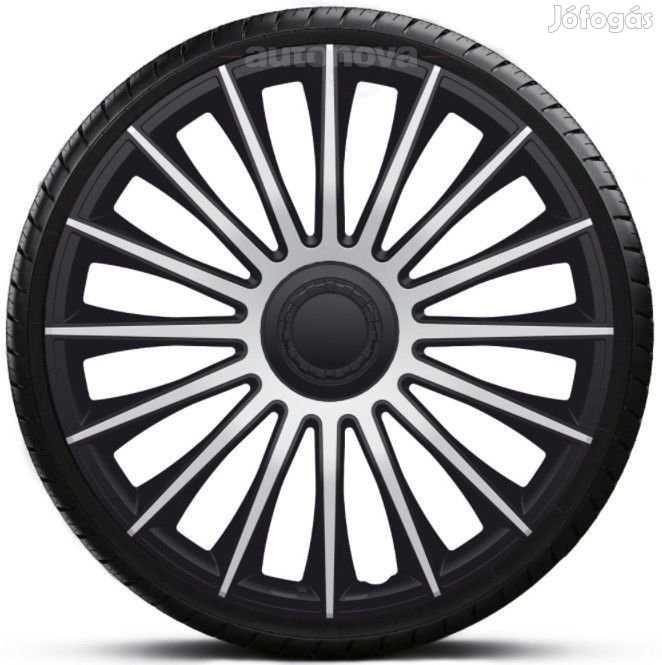 15"-os Austin Silver-Black dísztárcsa garnitúra (4darab)