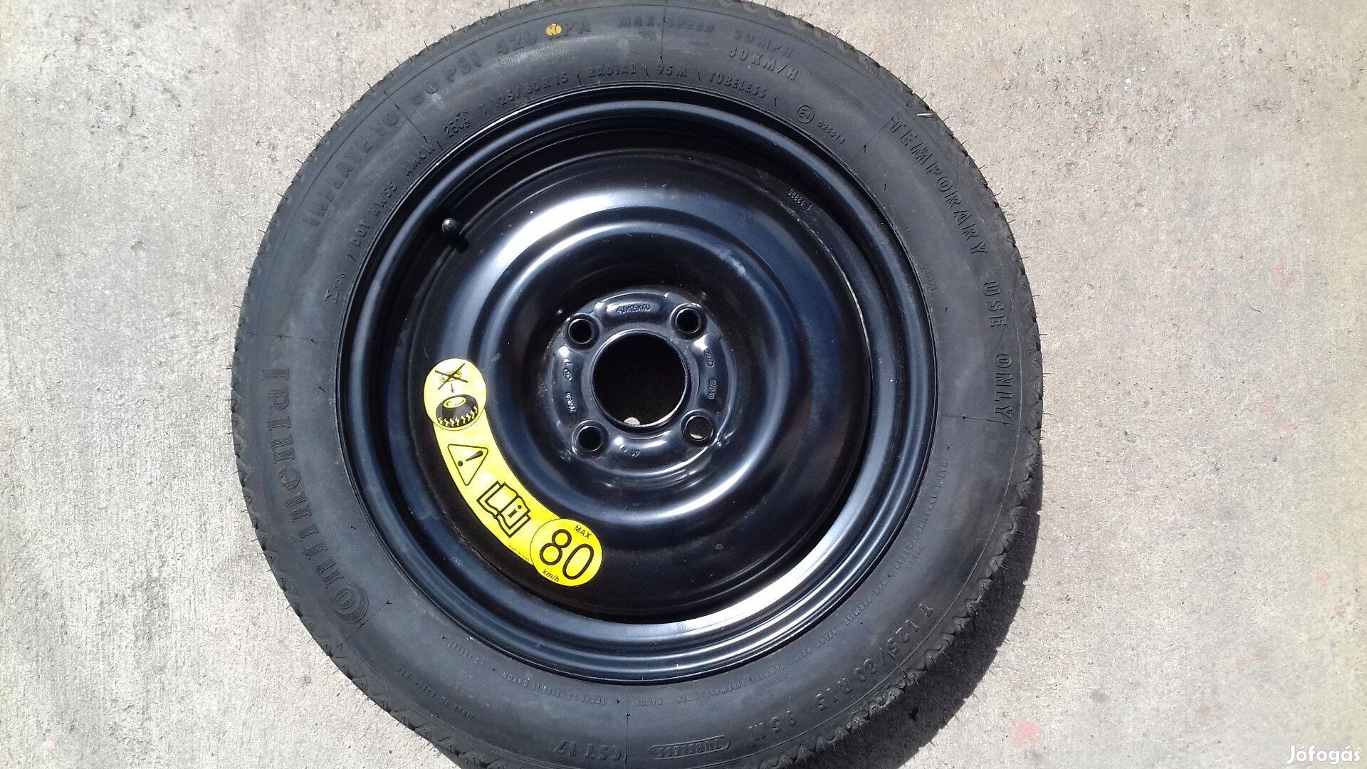 15 col 4x108 gyári Ford mankókerék - helytakarékos pótkerék