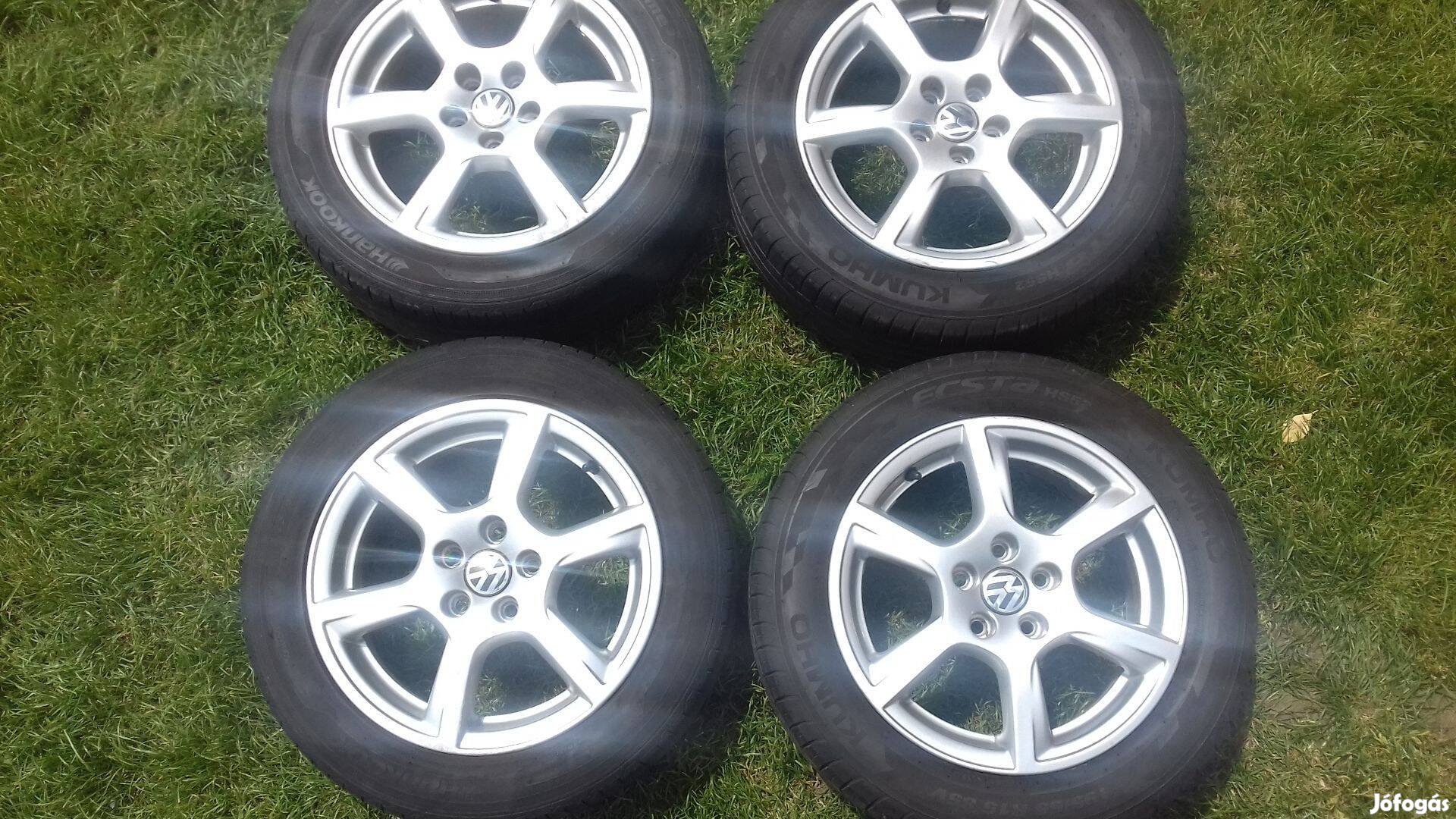 15 col 5x100 gyári Vw / Skoda Seat /alufelni nyári gumikkal