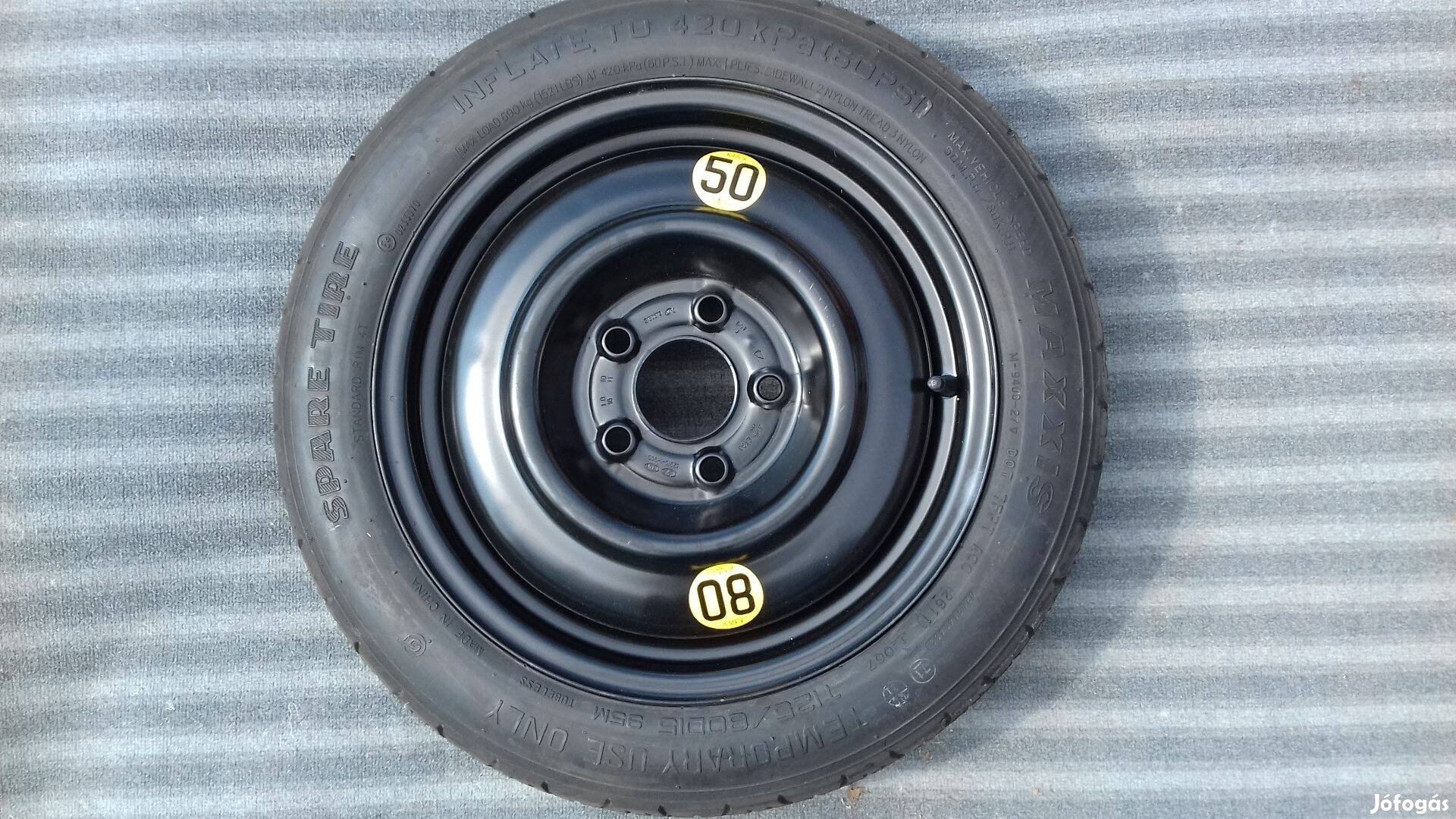 15 col 5x114,3 gyári Kia Hyundai mankókerék helytakarékos pótkerék