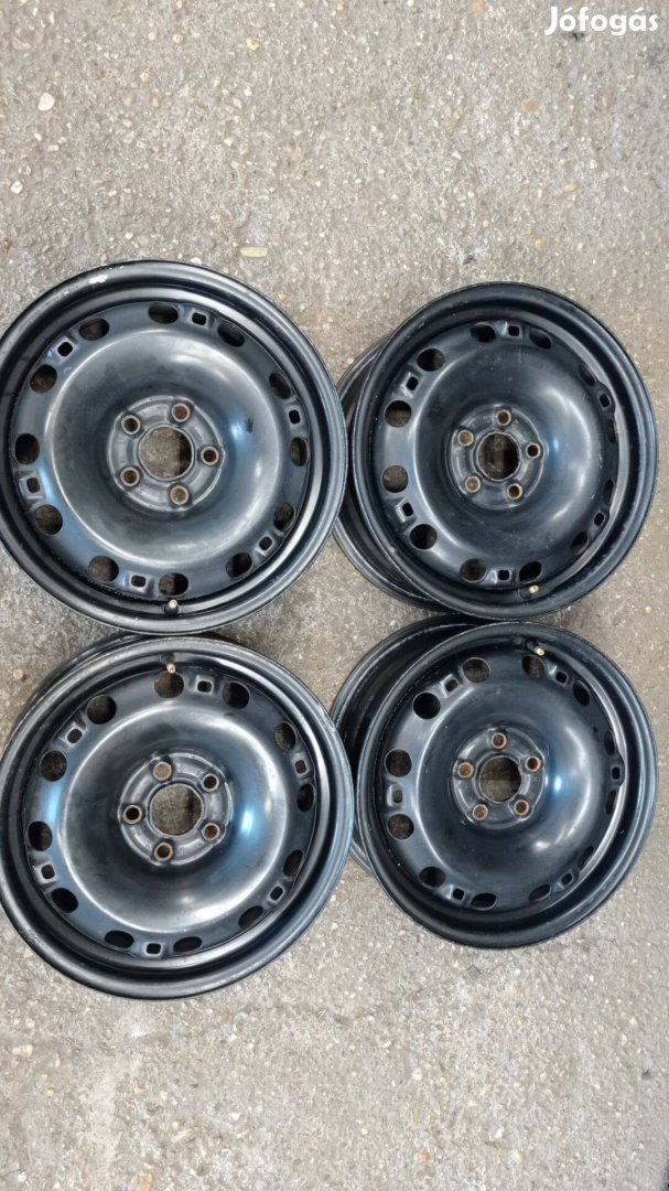 15 colos Gyári Volkswagen használt 5x100 lyukosztású acél felni garnit