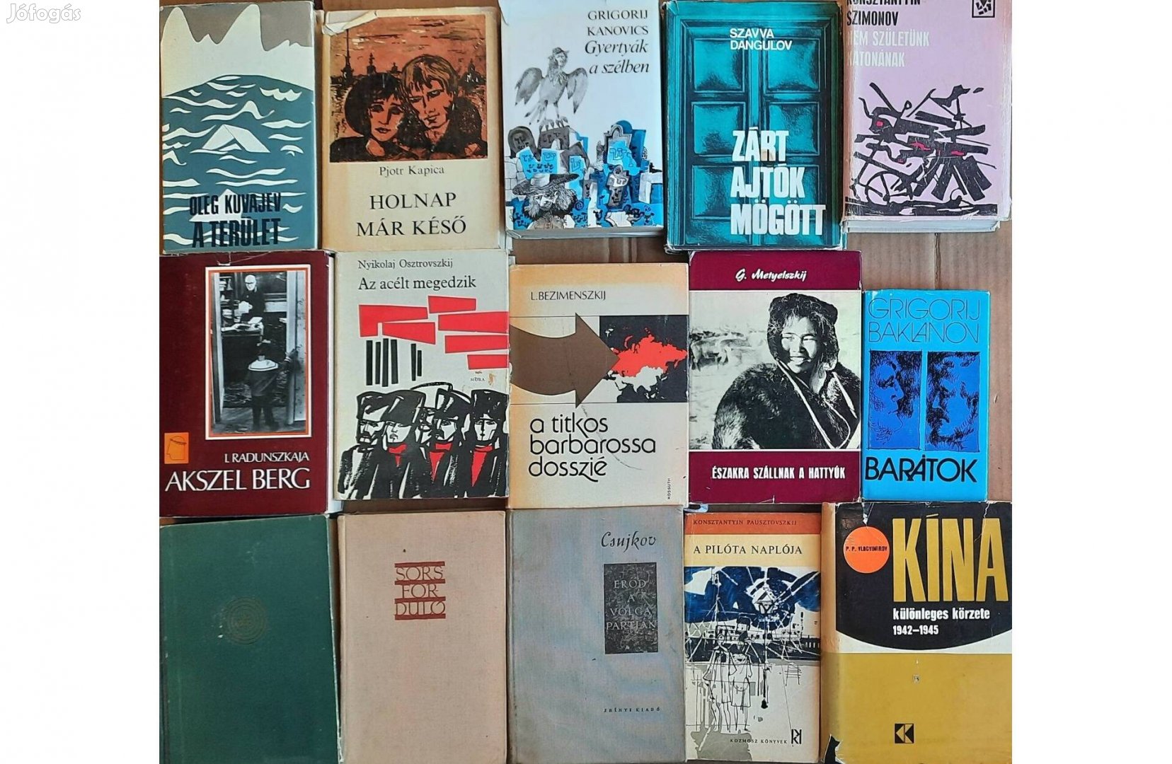 15 darab, szovjet írók műveit tartalmazó könyv eladó