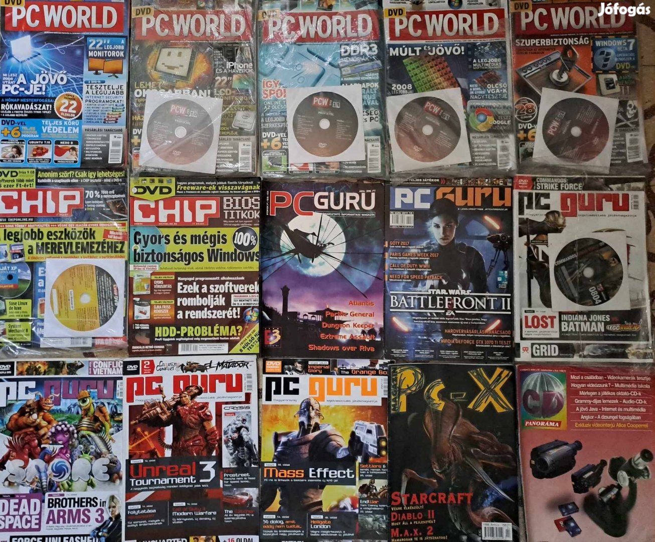 15 db PC magazin: Pc World, Pc Guru, Chip, Pc-X