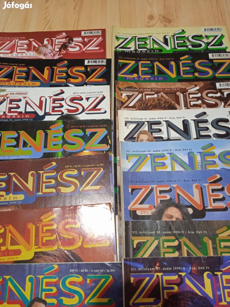 15 db Régi Zenész Magazin /egyben/ 1998-1999 /gyűjtőknek/