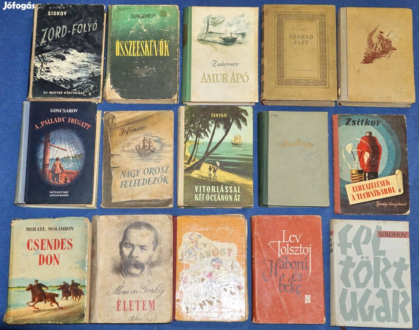 15 db könyv régi orosz (szovjet) íróktól Siskov, Zadornov, Goncsarov