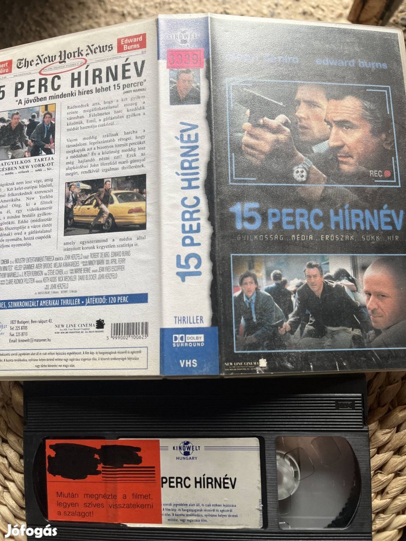 15 perc hírnév vhs kazetta