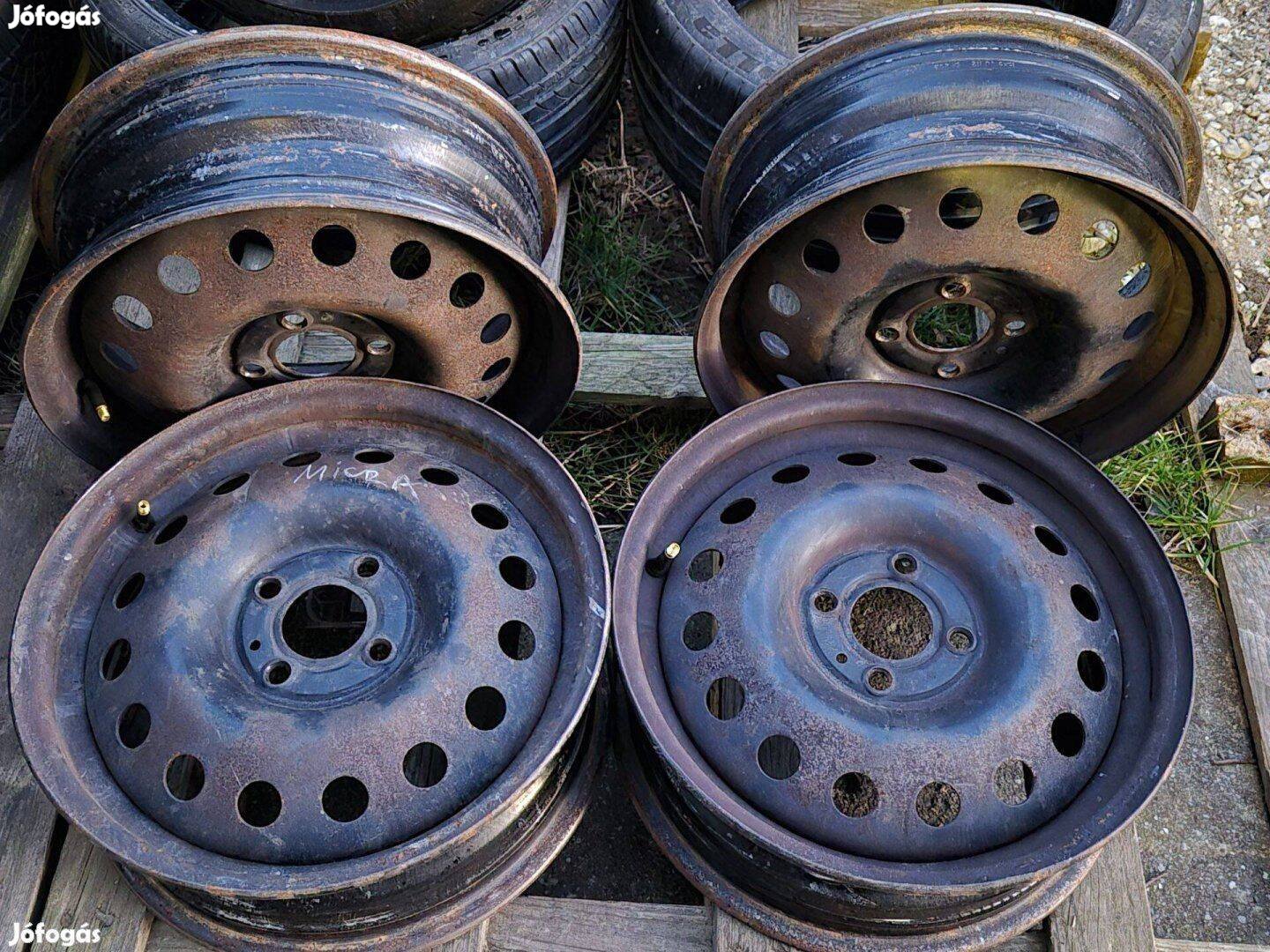15colos Nissan Micra Renault Clio acélfelni 4x100 lemezfelni R15 felni