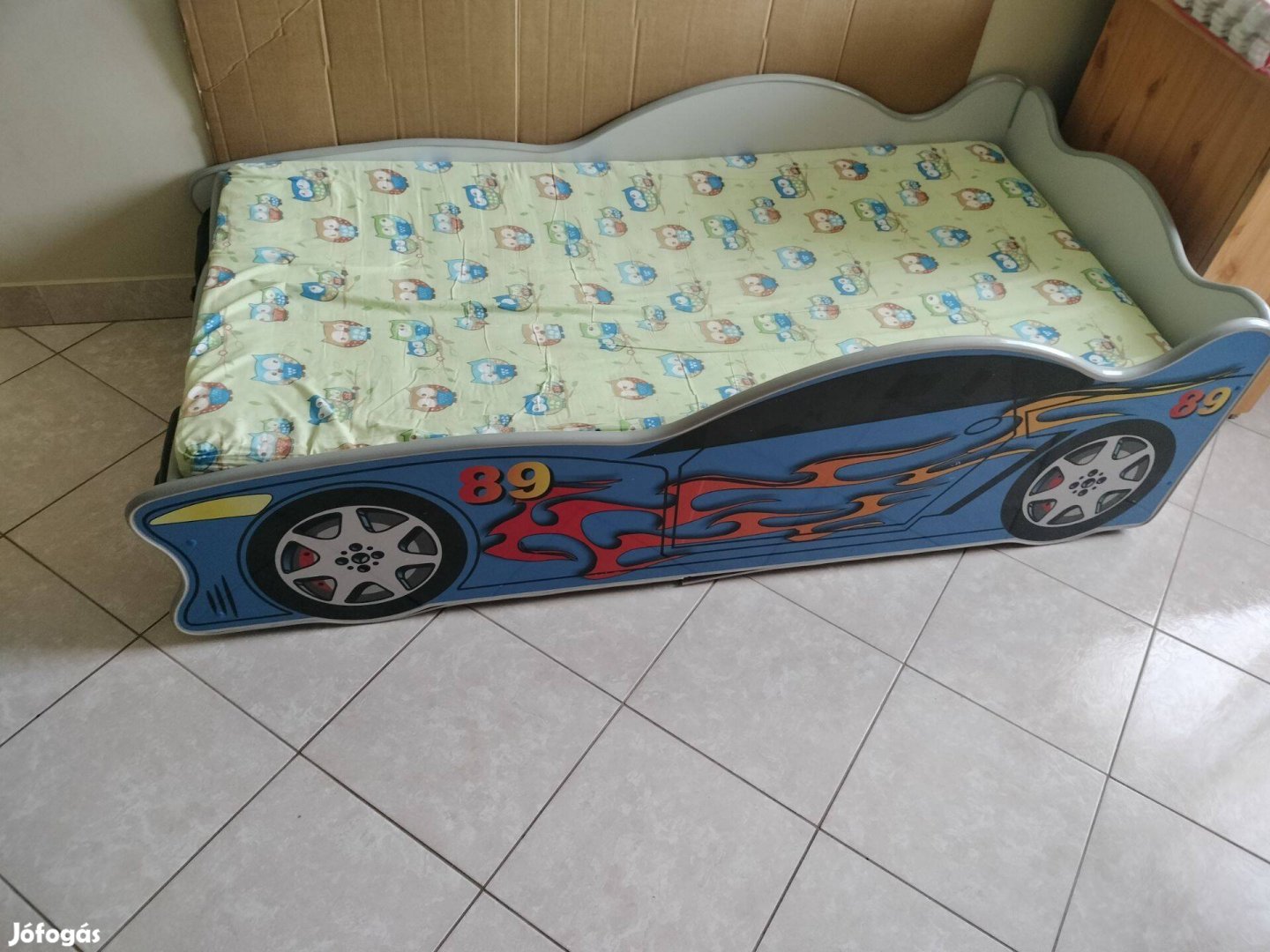 160x80 autós világítós gyerek ágy, kiságy eladó