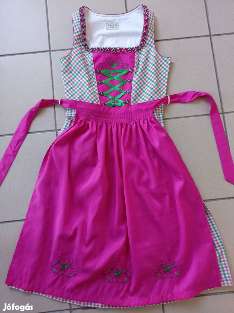 164/170 lányka dirndl ruha köténnyel 