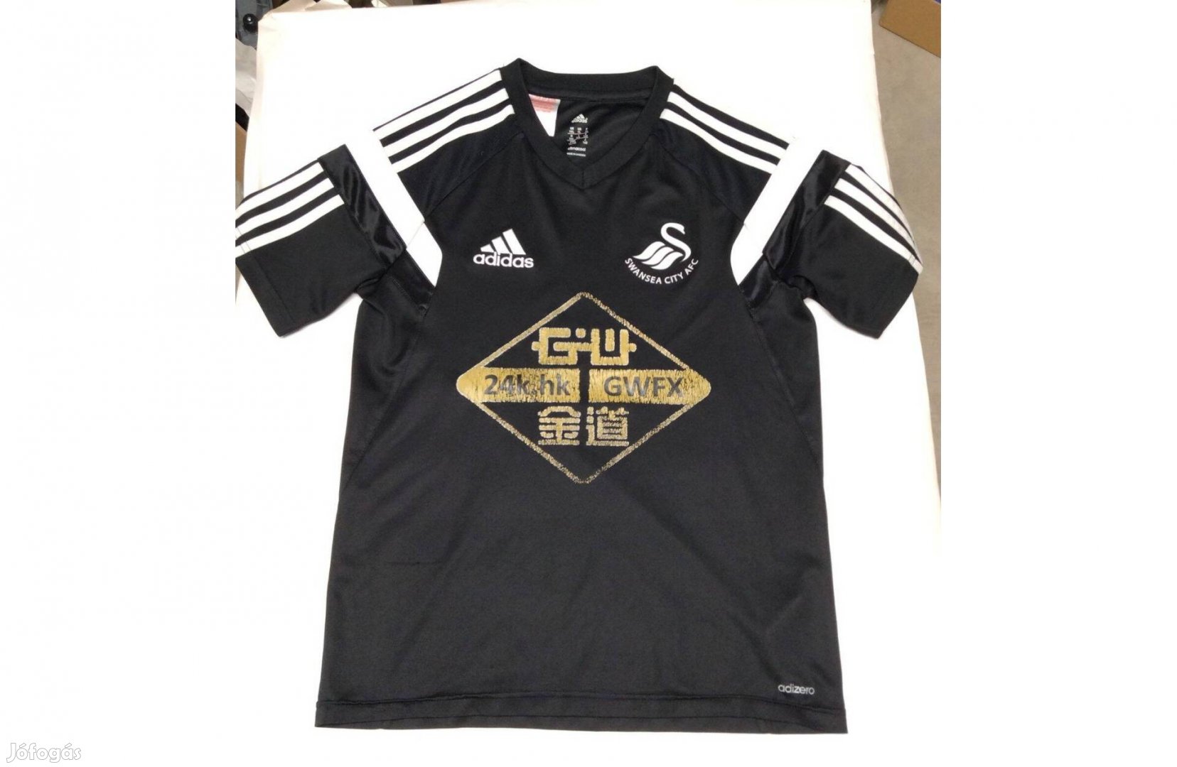 164-es Adidas Swansea City mez AFC adidas focimez fiú fekete póló