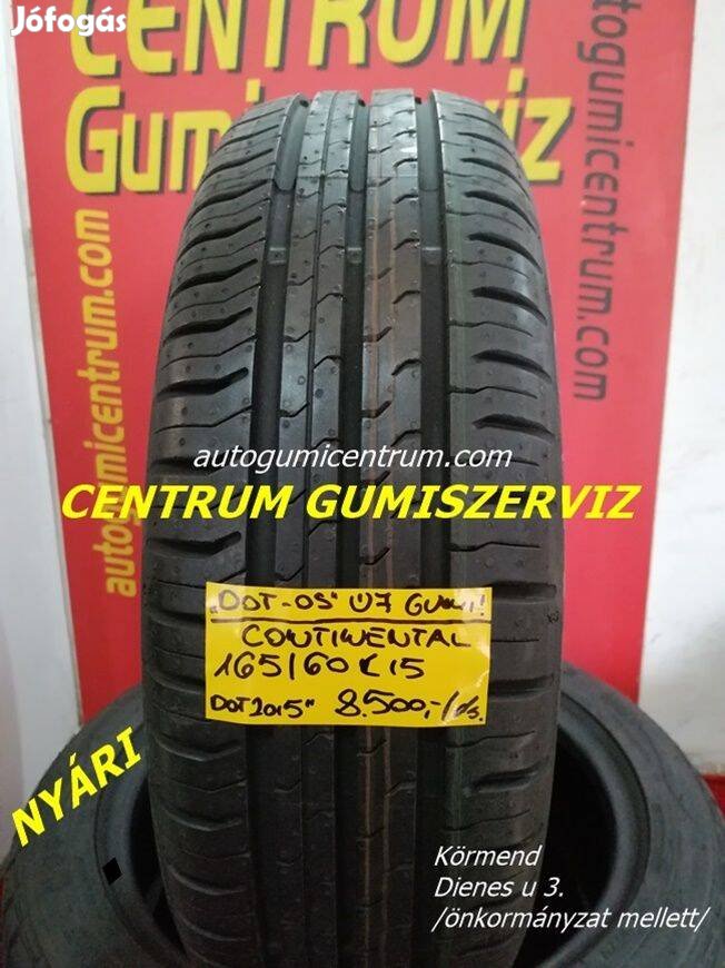 165/60r15 új nyári gumi Continental 4db