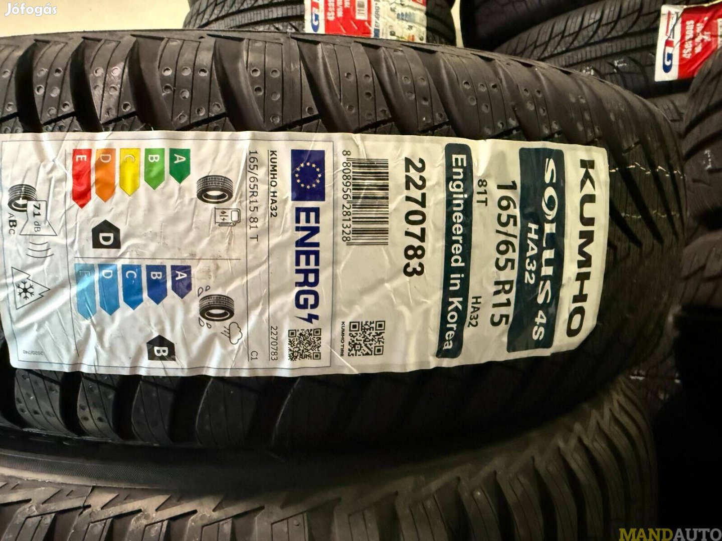 165/65R15 Kumho Solus 4S HA32