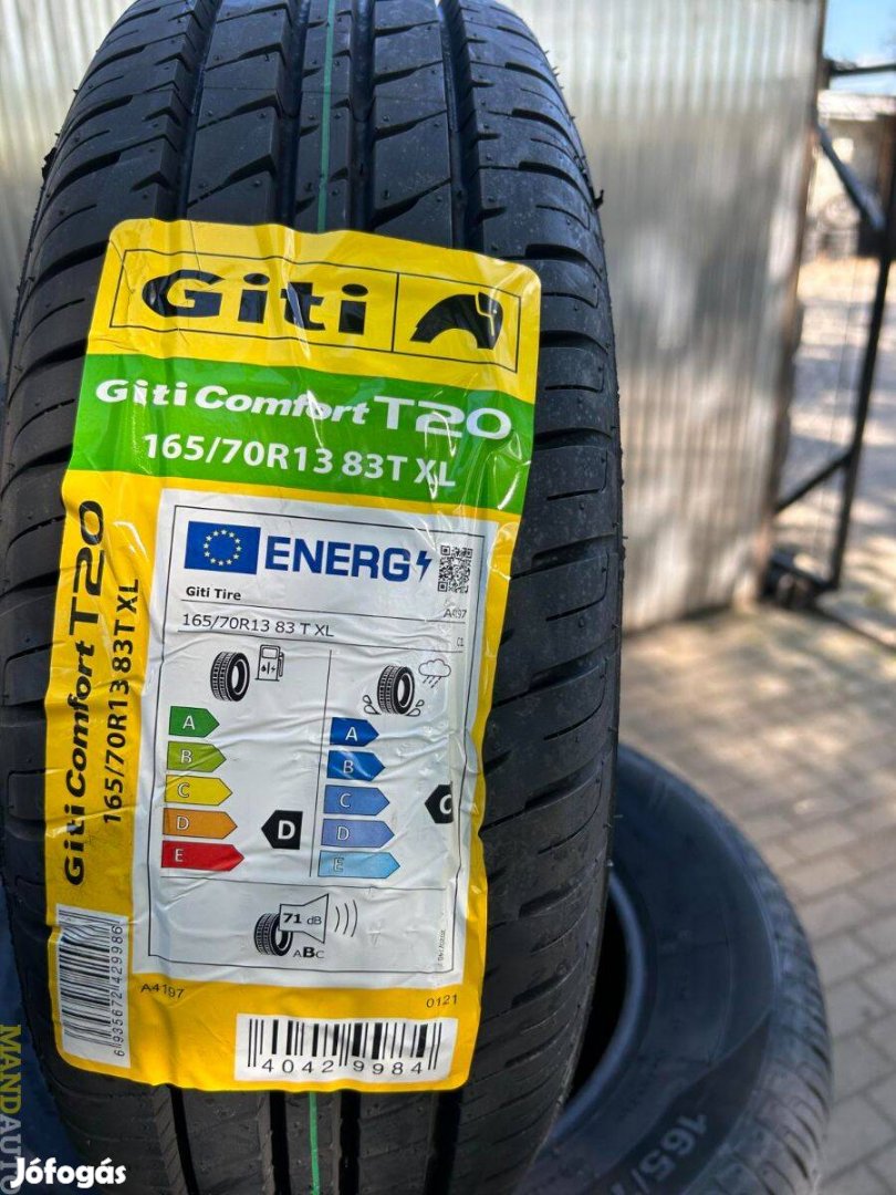 165/70R13 Giti Comfort T20(XL),Új nyári gumi