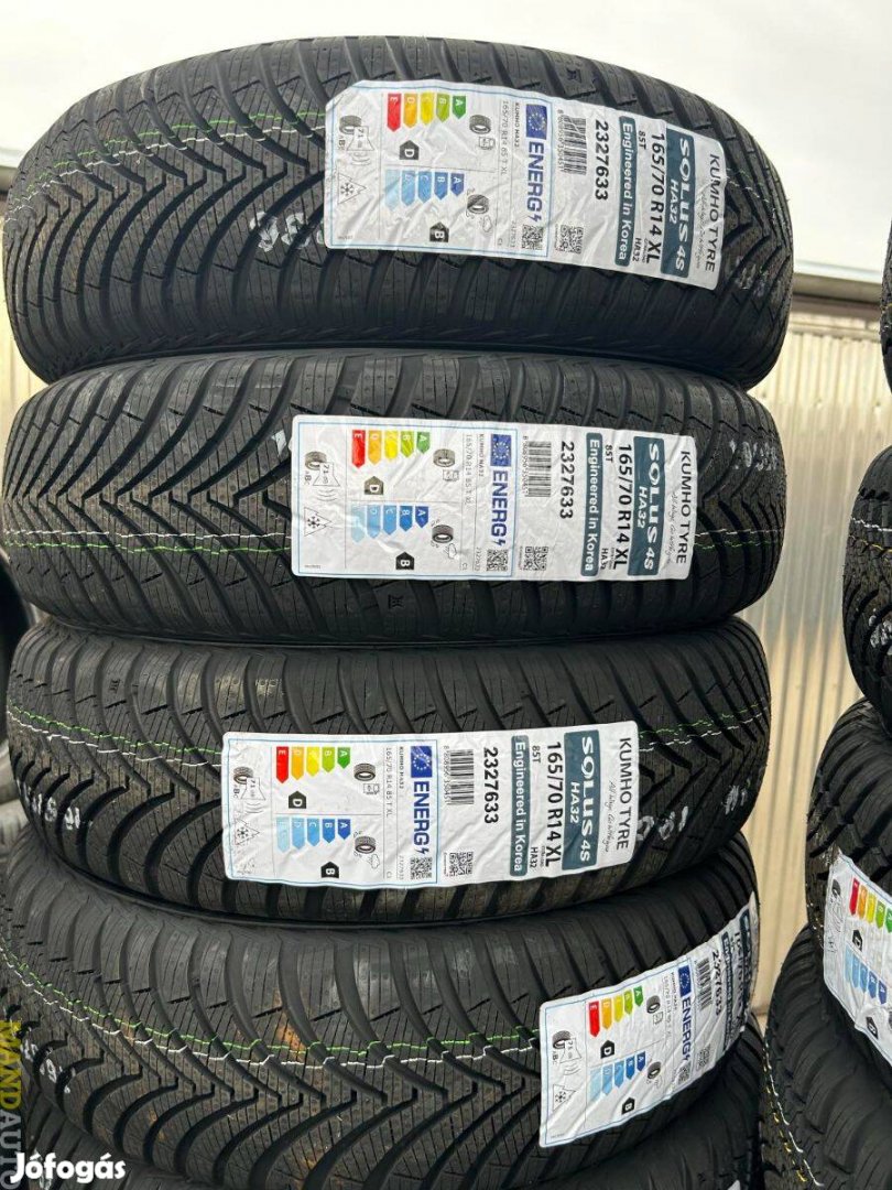 165/70R14 Kumho Solus 4S HA32,Új négy évszakos gumi