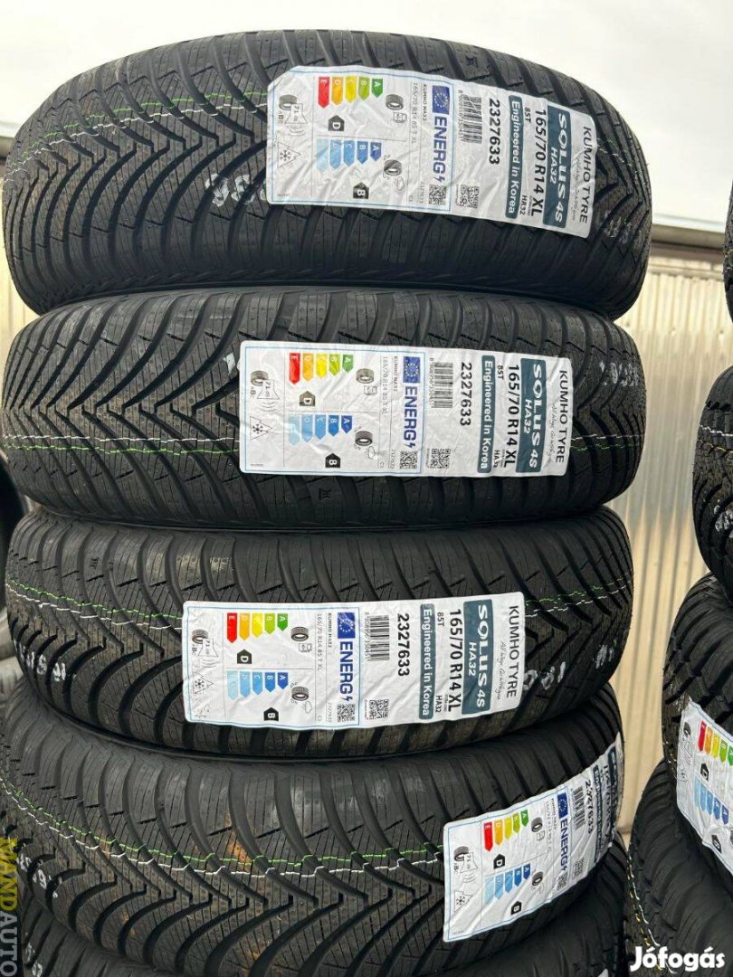 165/70R14 Kumho Solus 4S HA32(XL),Új négy évszakos gumi