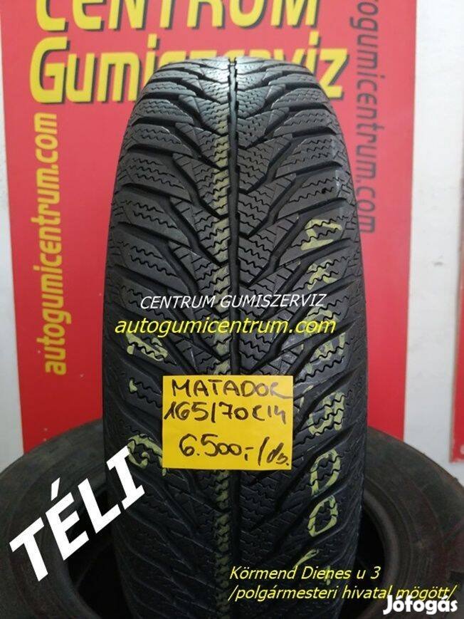 165/70r14 Matador használt téli gumi 2.-garnitúra