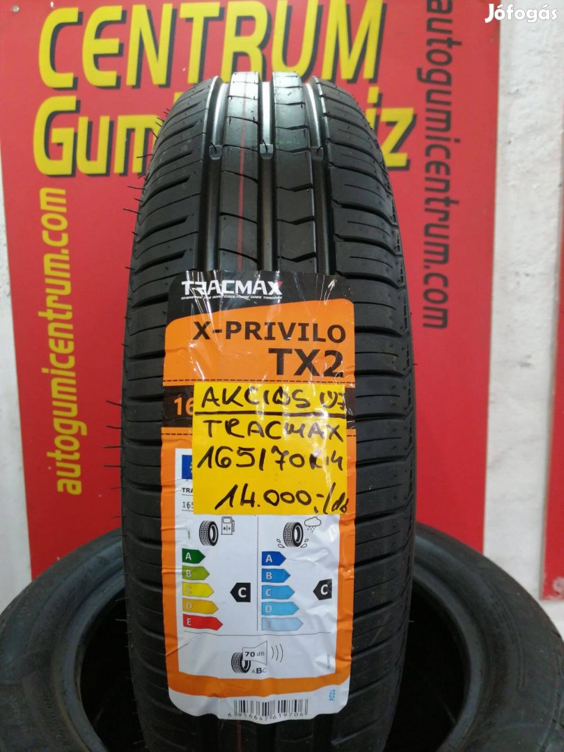 165/70r14 Tracmax új nyári gumi 14.000 Ft