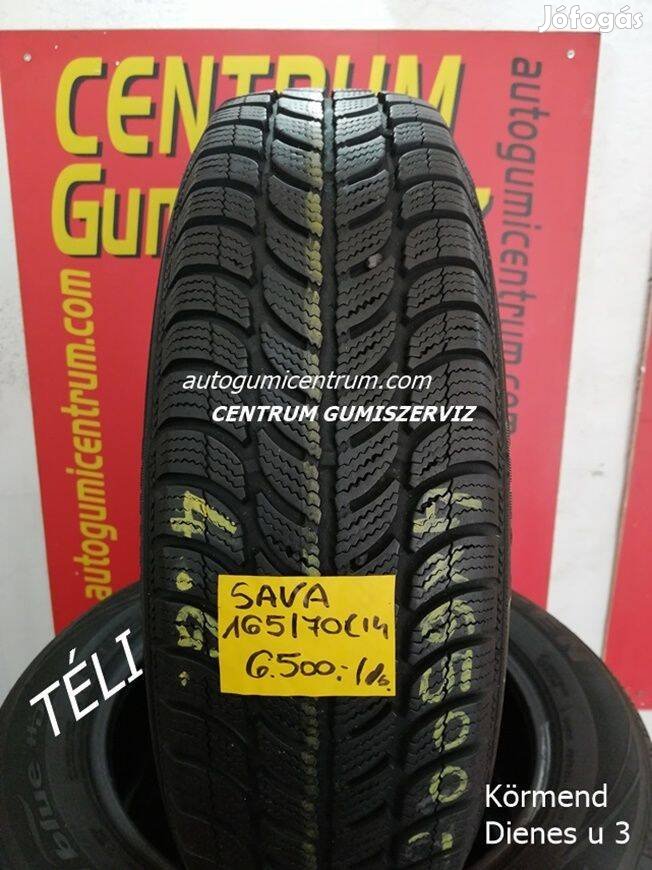 165/70r14 használt téli gumi Sava -4db