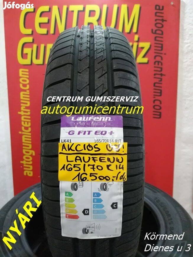 165/70r14 nxári gumi újak -Laufenn. 17.500 Ft