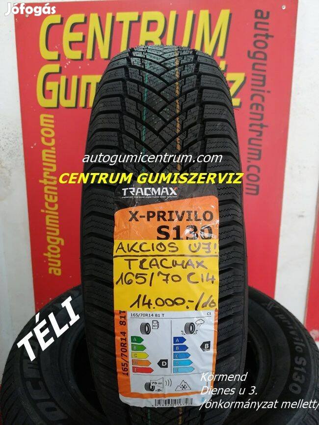 165/70r14 téli gumi újak -Tracmax. 14.000 Ft