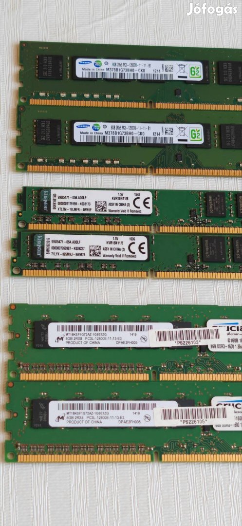 16GB DDR3 memória párok KIT 2x8 GB 