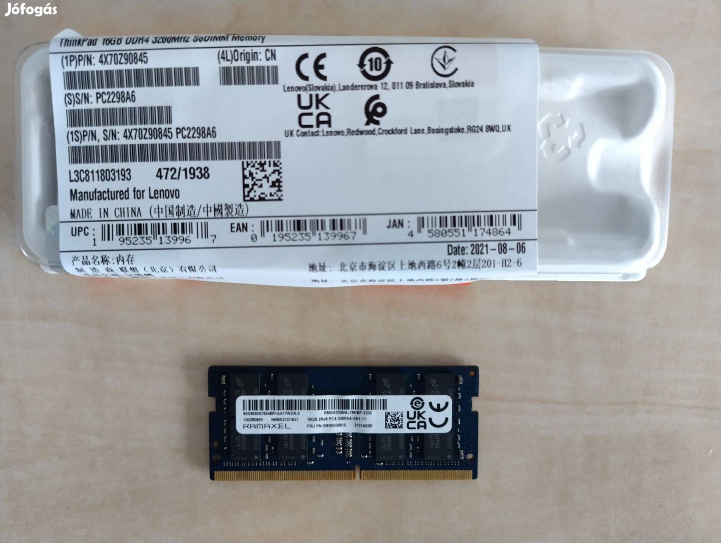 16GB DDR4 3200mhz memória (Új, bontatlan, több darab kedvezmény)