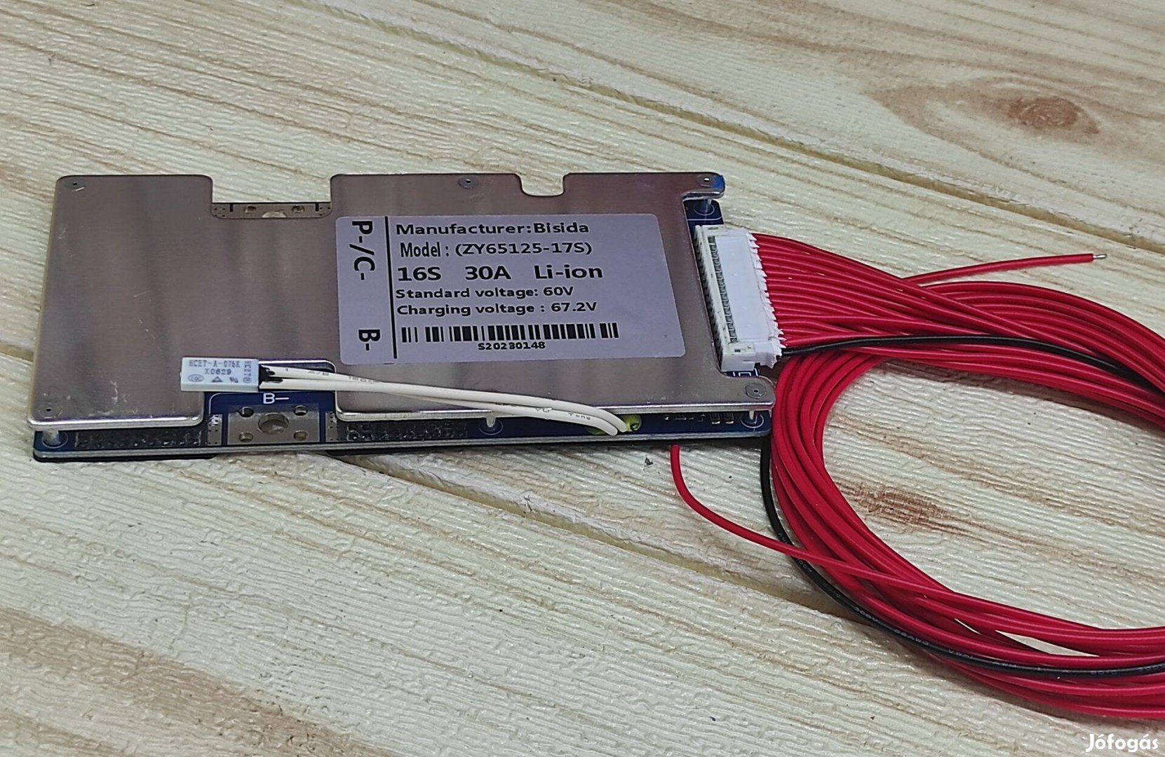 16S 30A 60V BMS áramkör túlmelegedés védővel ballanszeres Li-ion akku