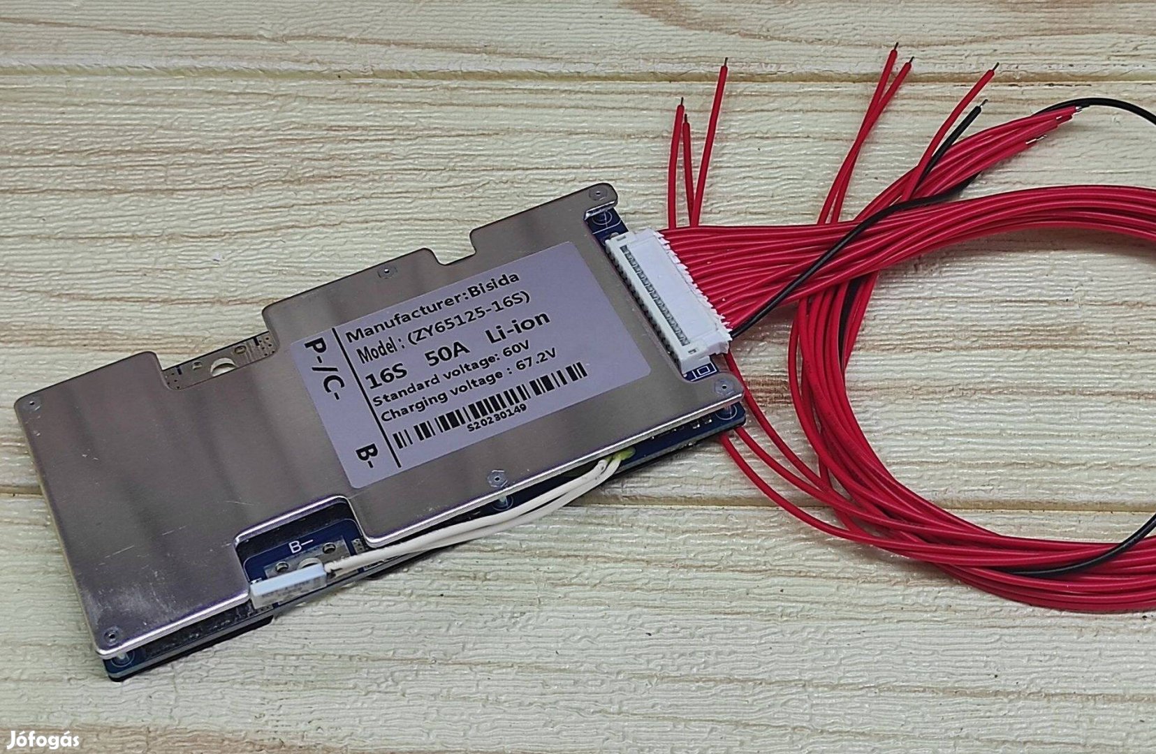 16S 50A 60V BMS áramkör túlmelegedés védővel ballanszeres Li-ion akku